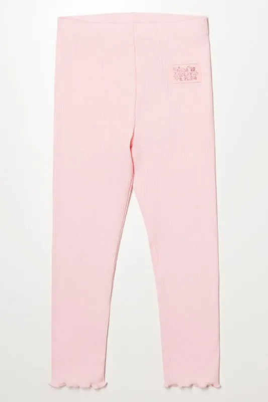 Rib Leggings Light Pink sold by Ackermas
