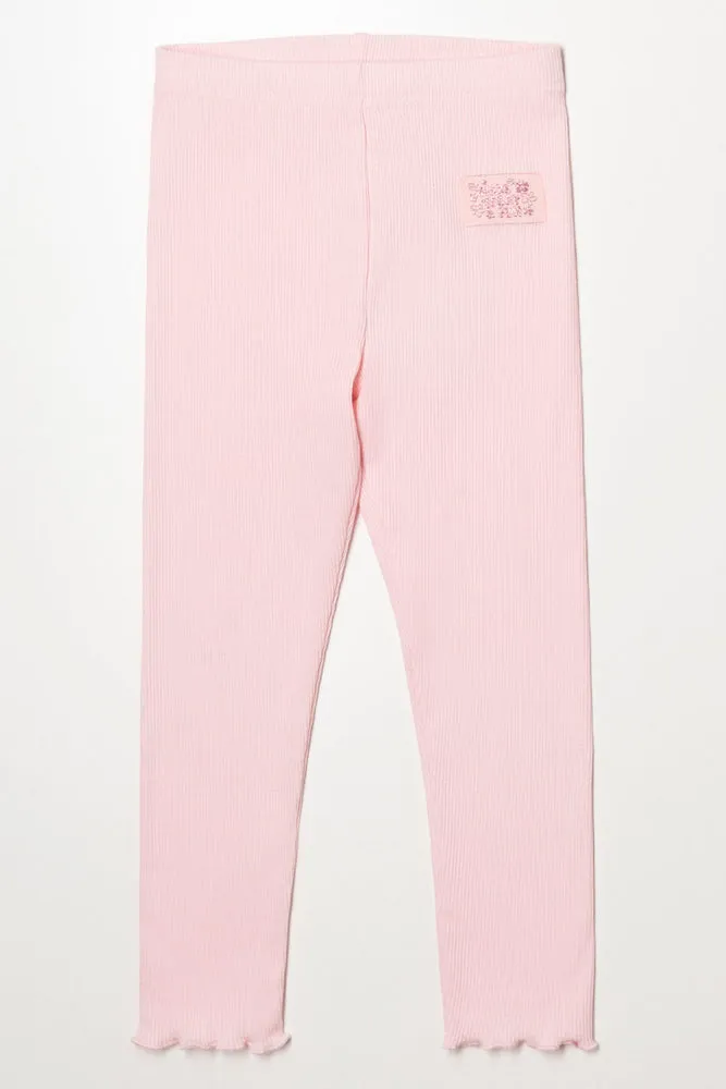 Rib Leggings Light Pink sold by Ackermas