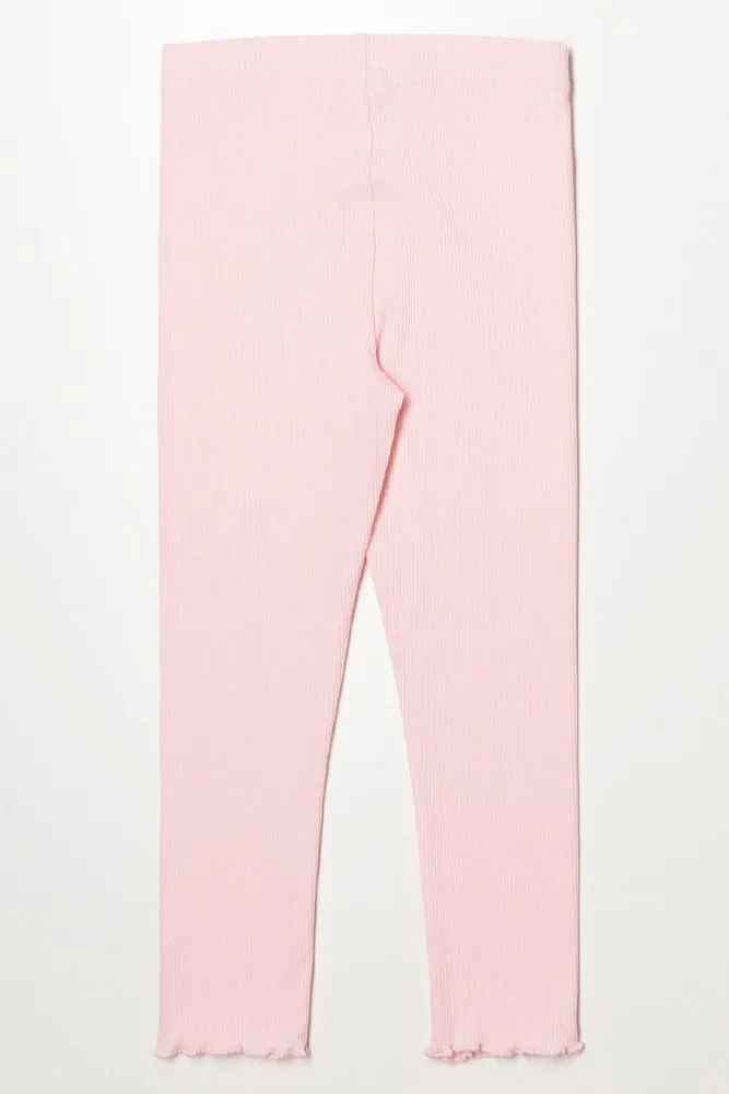Rib Leggings Light Pink sold by Ackermas product image thumbnail 3
