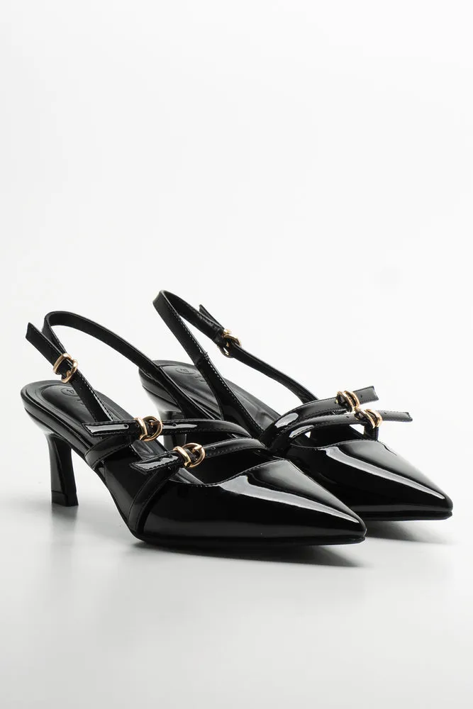 Slingback Heels Black sold by Ackermas