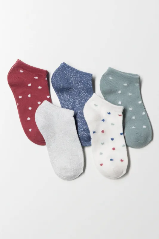 5 Pack Low Cut Socks Multi sold by Ackermas
