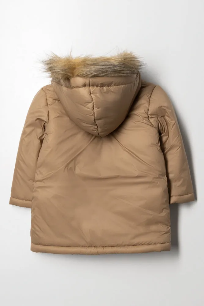 Hooded Parka Jacket Natural sold by Ackermas product image thumbnail 3