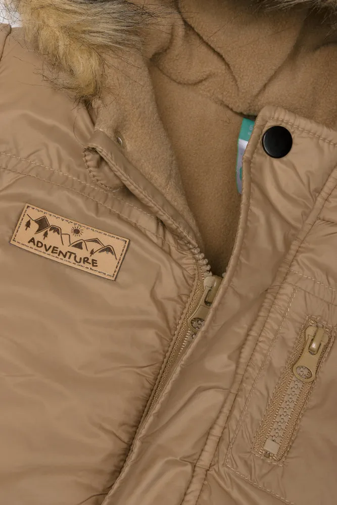 Hooded Parka Jacket Natural sold by Ackermas product image thumbnail 2