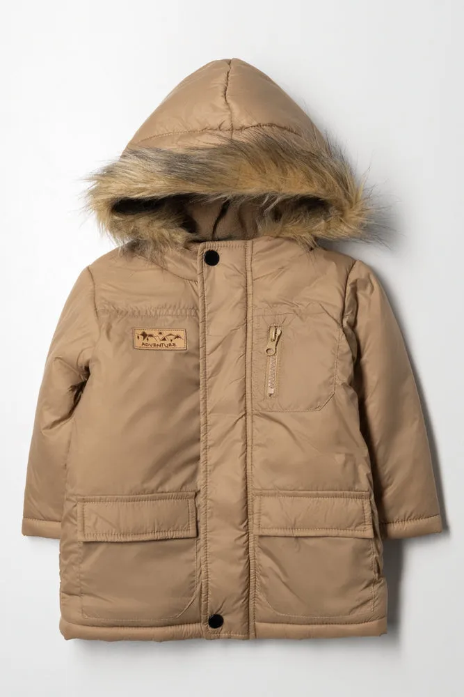 Hooded Parka Jacket Natural sold by Ackermas