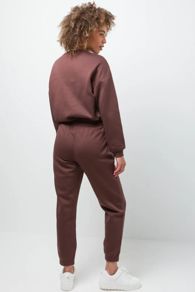 Fleece Joggers Brown sold by Ackermas product image thumbnail 4