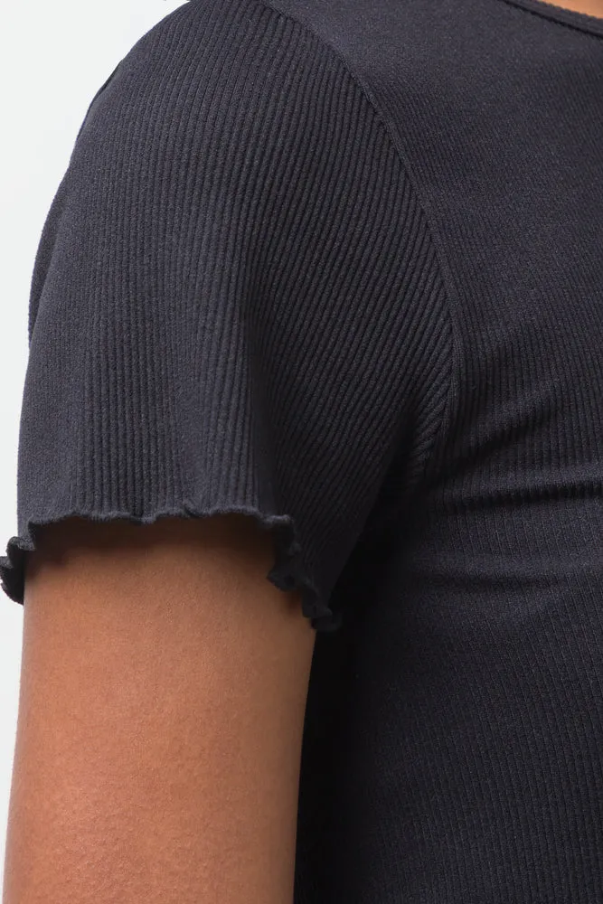 Crew Neck Short Sleeve T-Shirt Black sold by Ackermas product image thumbnail 4