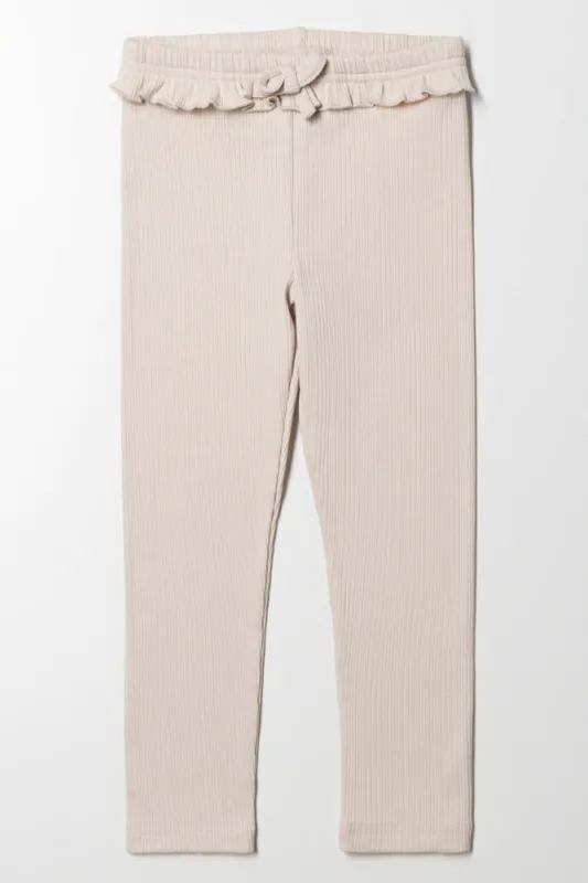 Rib Leggings Natural sold by Ackermas