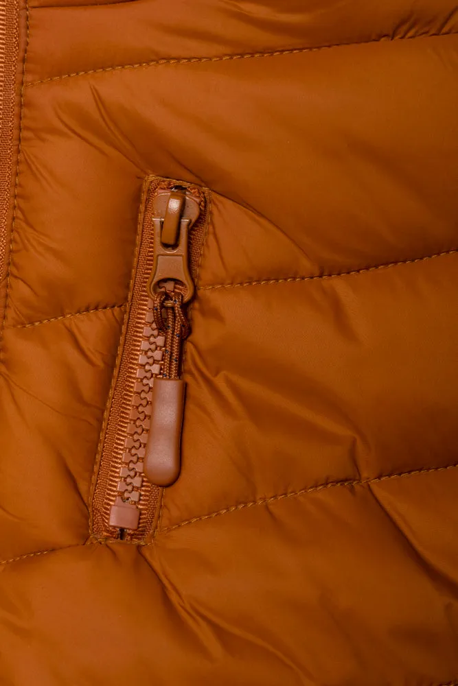 Hooded Puffer Jacket Rust sold by Ackermas product image thumbnail 3