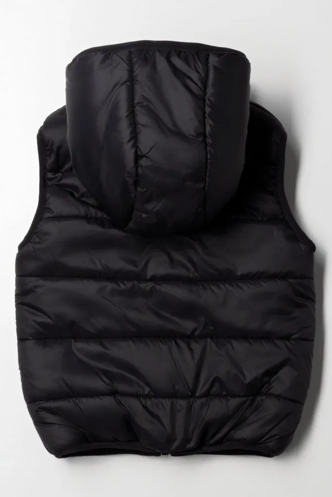 Hooded Sleeveless Jacket Black sold by Ackermas product image thumbnail 4