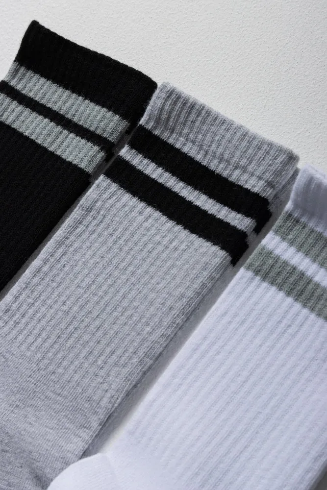 3 Pack Socks Black And Grey sold by Ackermas product image thumbnail 2