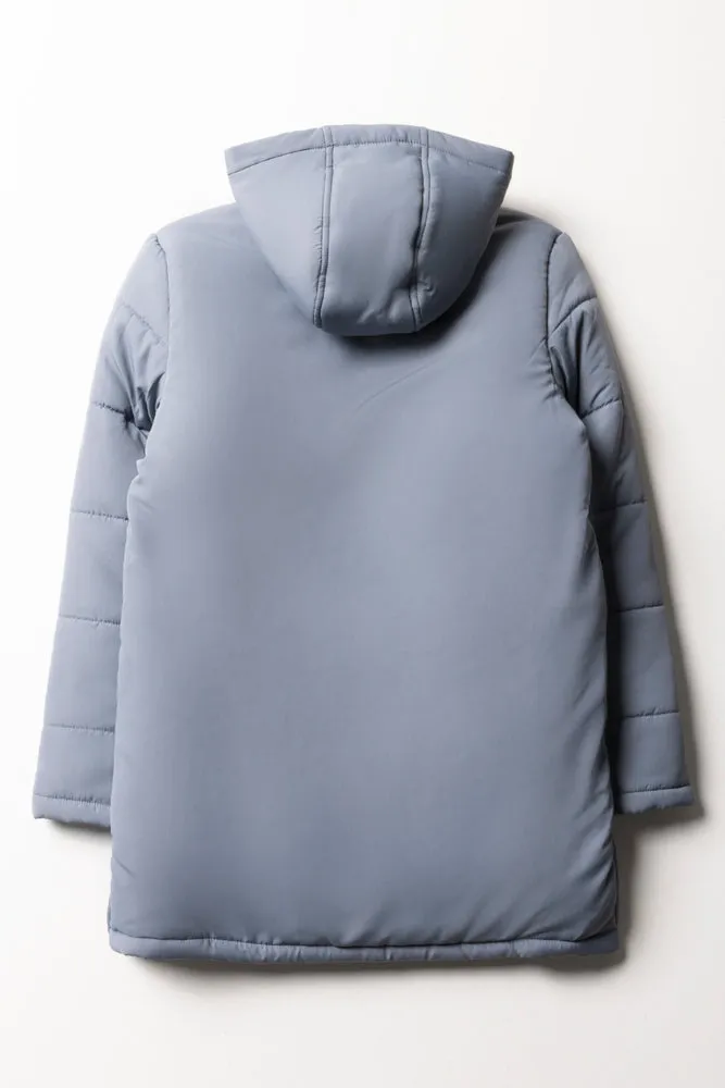 PUFFER PARKA JACKET BLUE sold by Ackermas product image thumbnail 3