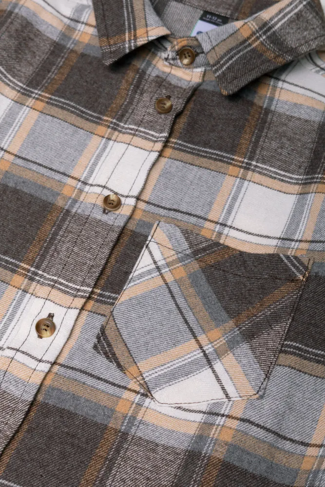 Check Flannel Shirt Dark Grey sold by Ackermas product image thumbnail 2