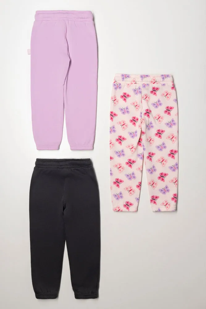 3 Pack Butterfly Trackpants Dark Grey, Pink And Purple sold by Ackermas product image thumbnail 3