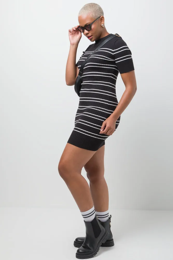 Short Sleeve Bodycon Dress Black sold by Ackermas product image thumbnail 2