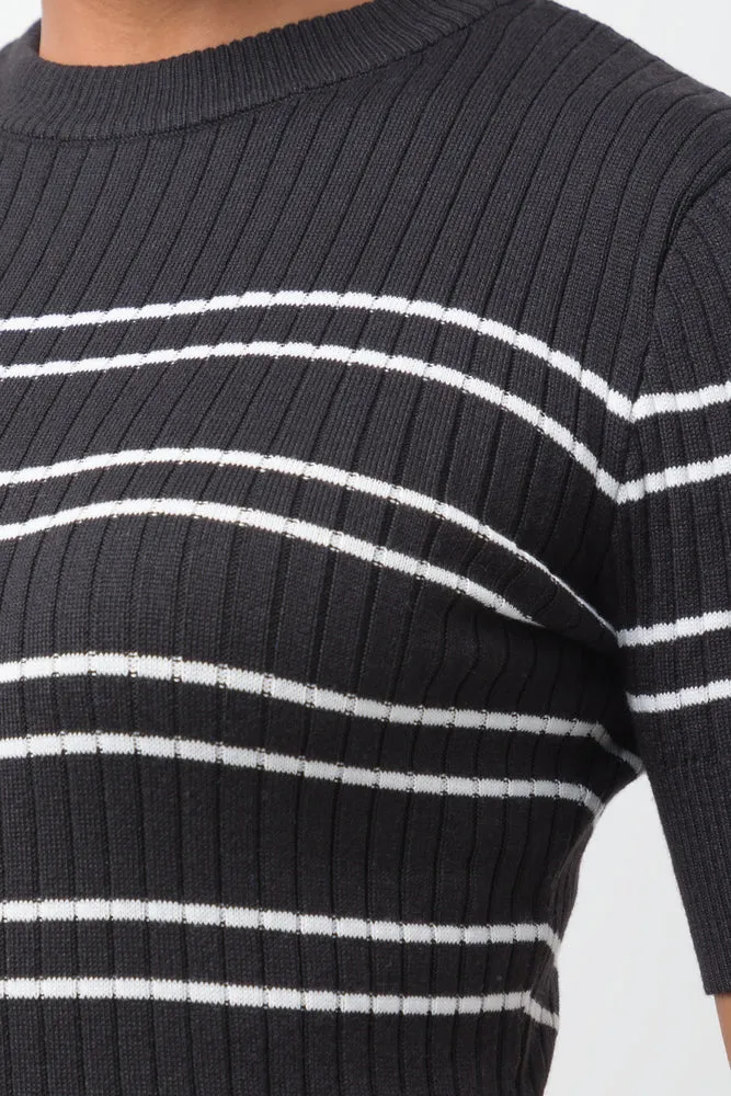 Short Sleeve Bodycon Dress Black sold by Ackermas product image thumbnail 4