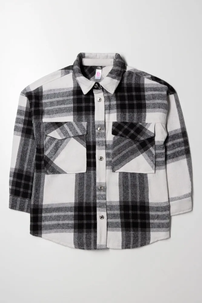 Check Shirt Black And White sold by Ackermas