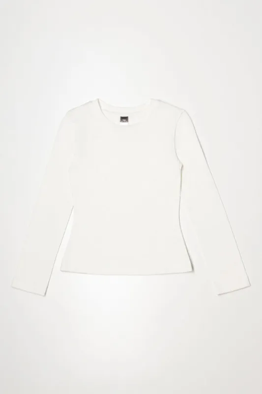 Crew Neck Long Sleeve T-Shirt White sold by Ackermas