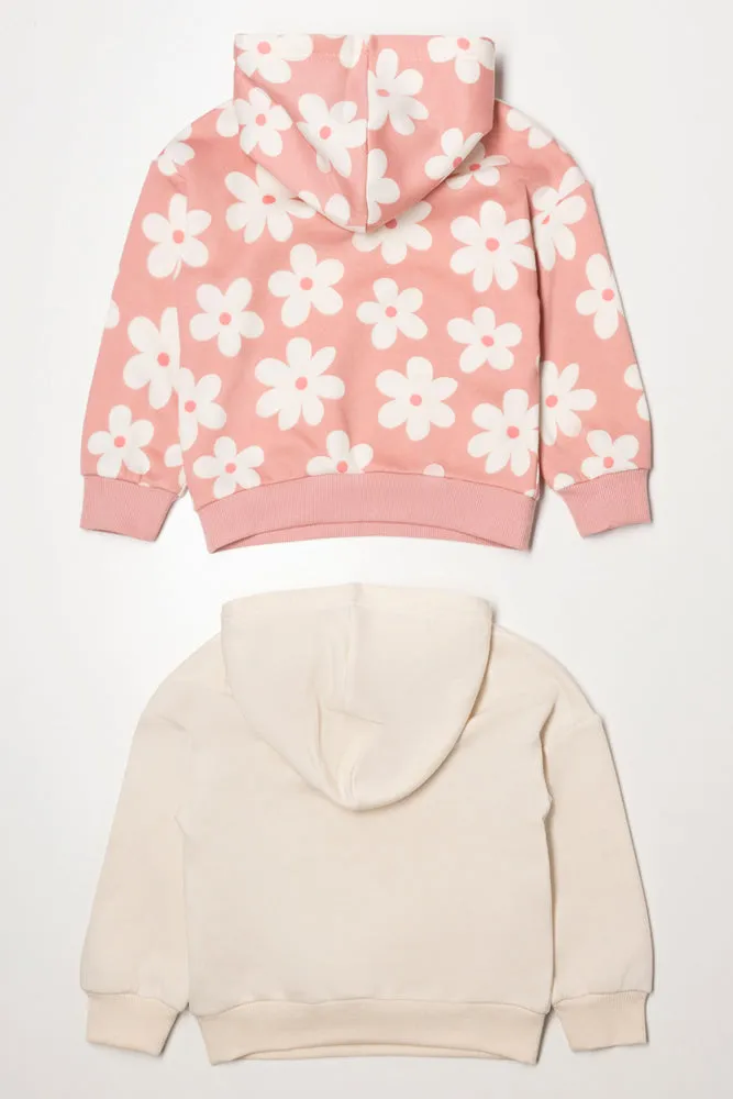 2 Pack Flower Hoodies Peach And Cream sold by Ackermas product image thumbnail 4
