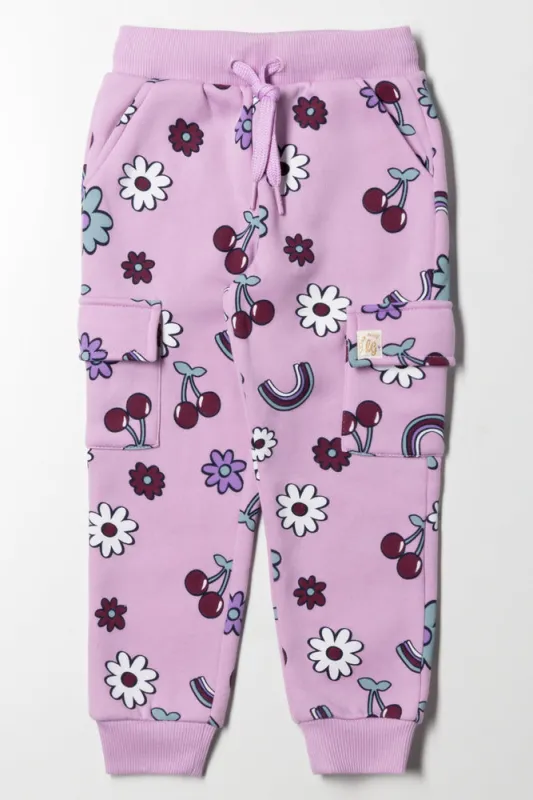 Printed Trackpants Purple sold by Ackermas