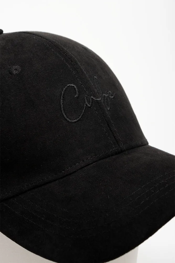 Suede Peak Cap Black sold by Ackermas product image thumbnail 3