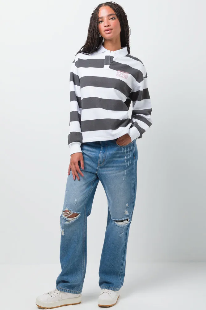 Collar Stripe Tracktop White And Grey sold by Ackermas product image thumbnail 2