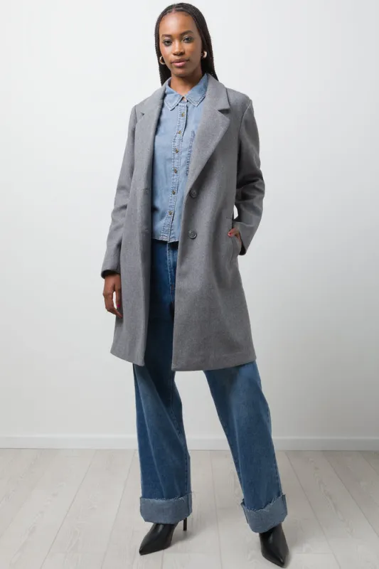 Melton Coat Grey sold by Ackermas