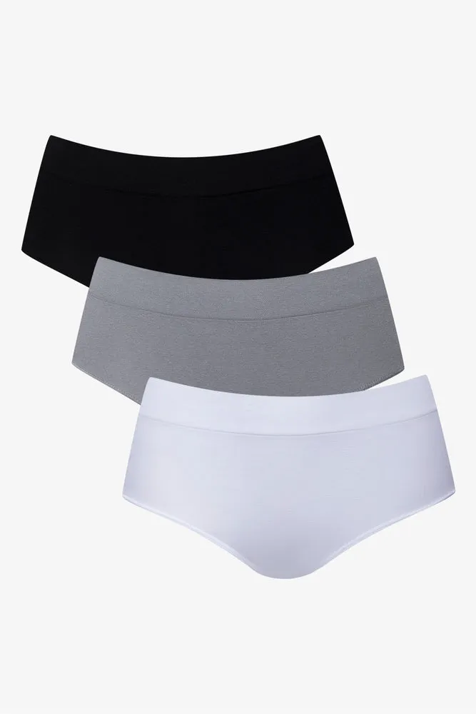 3 Pack Seam-Free Briefs Black, Grey And White sold by Ackermas