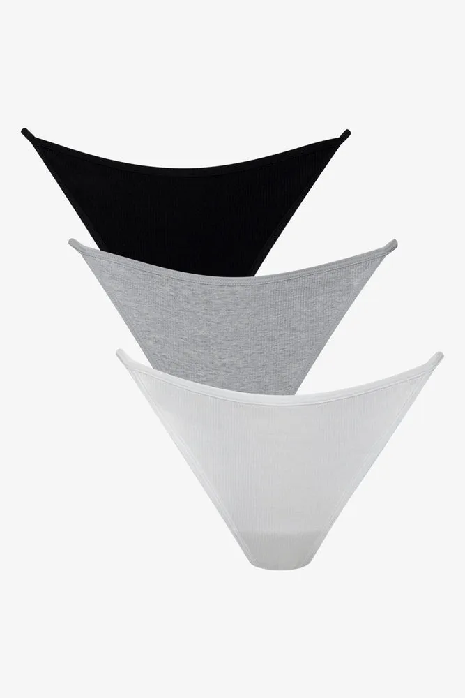 3 Pack Strappy Thongs Grey And Black sold by Ackermas product image thumbnail 2