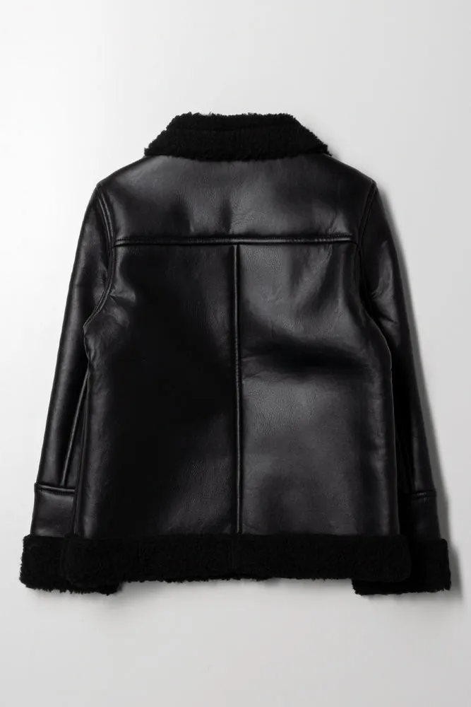 Aviator Jacket Black sold by Ackermas product image thumbnail 3