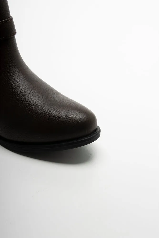 Buckle Trim Boots Brown sold by Ackermas product image thumbnail 4