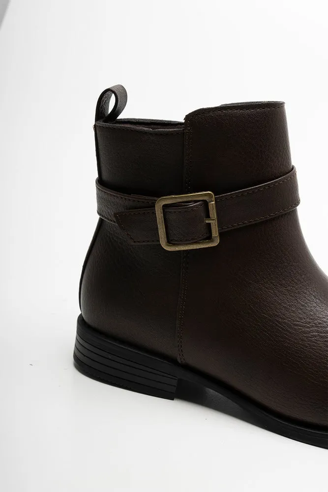 Buckle Trim Boots Brown sold by Ackermas product image thumbnail 3