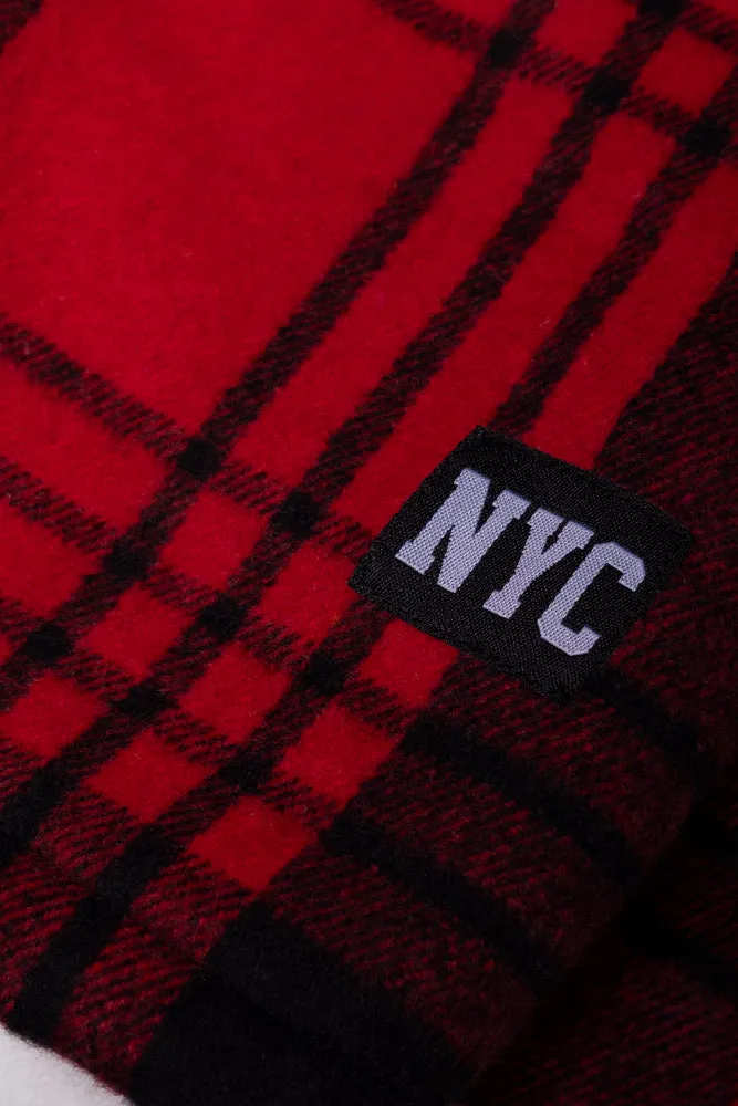 Hooded Shacket Red And Black sold by Ackermas product image thumbnail 3