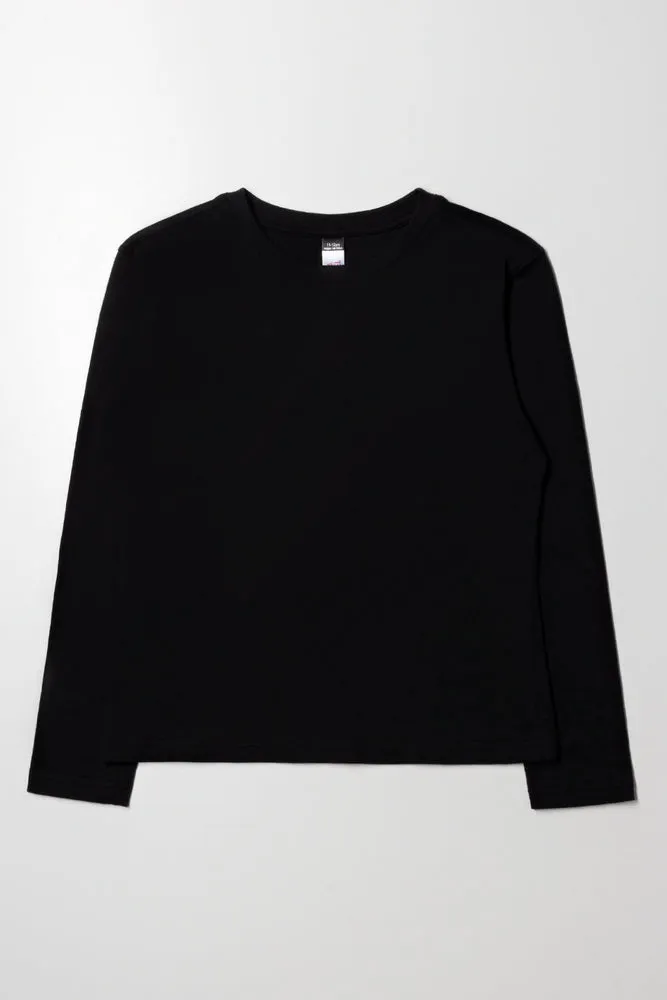 Long Sleeve Crew Neck Black sold by Ackermas