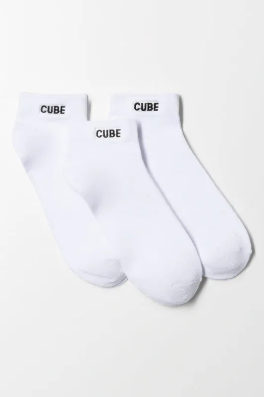 3 Pack Low Cut Socks White sold by Ackermas