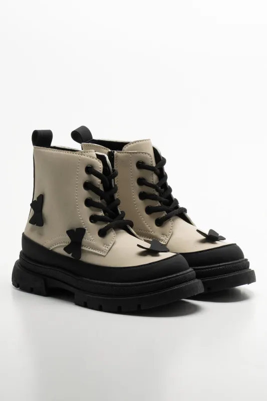 Lace Up Boots Natural sold by Ackermas