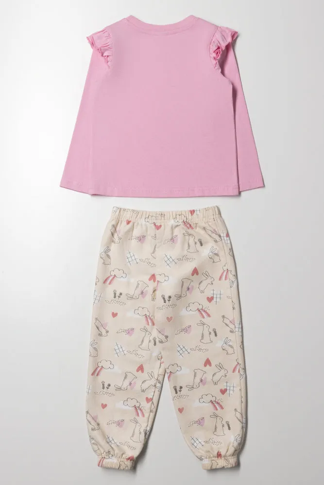 Bunny Pyjamas Set Pink sold by Ackermas product image thumbnail 4