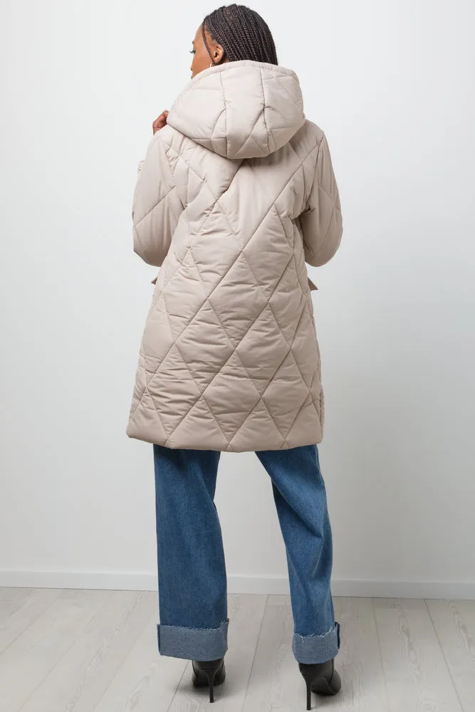 Long Puffer Jacket Natural sold by Ackermas product image thumbnail 3