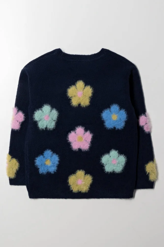 Flower Jersey Navy sold by Ackermas product image thumbnail 3