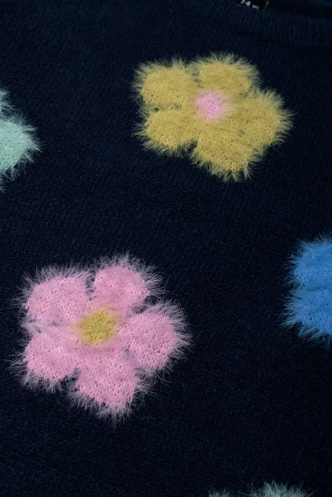 Flower Jersey Navy sold by Ackermas product image thumbnail 2