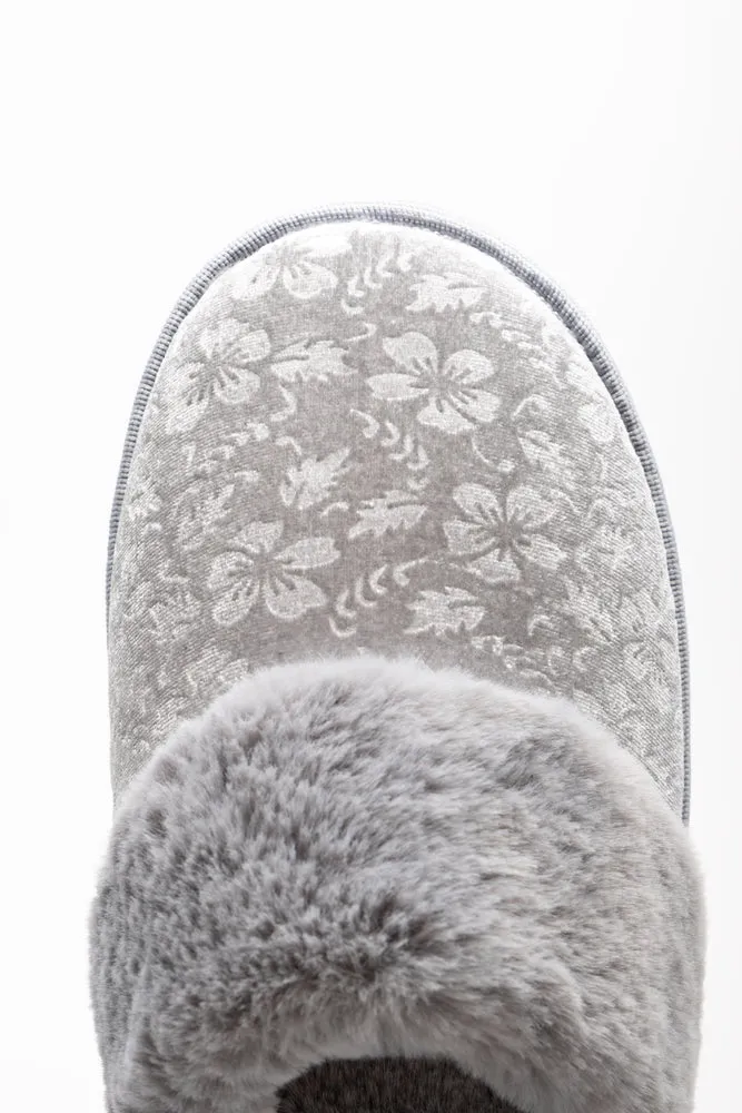 Embossed Velvet Slippers Grey sold by Ackermas product image thumbnail 5