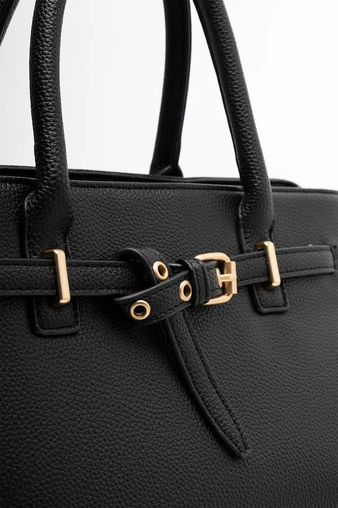 Buckle Tote Handbag Black sold by Ackermas product image thumbnail 4