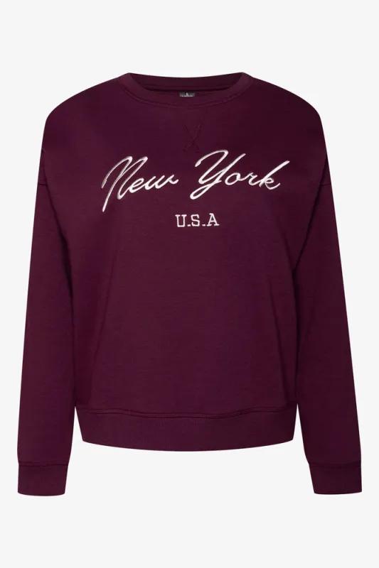 Crew Neck Tracktop Burgundy sold by Ackermas