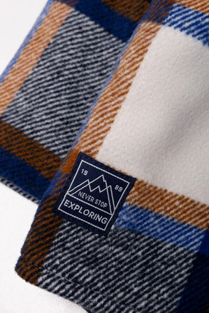 Hooded Shacket Navy & Brown sold by Ackermas product image thumbnail 3