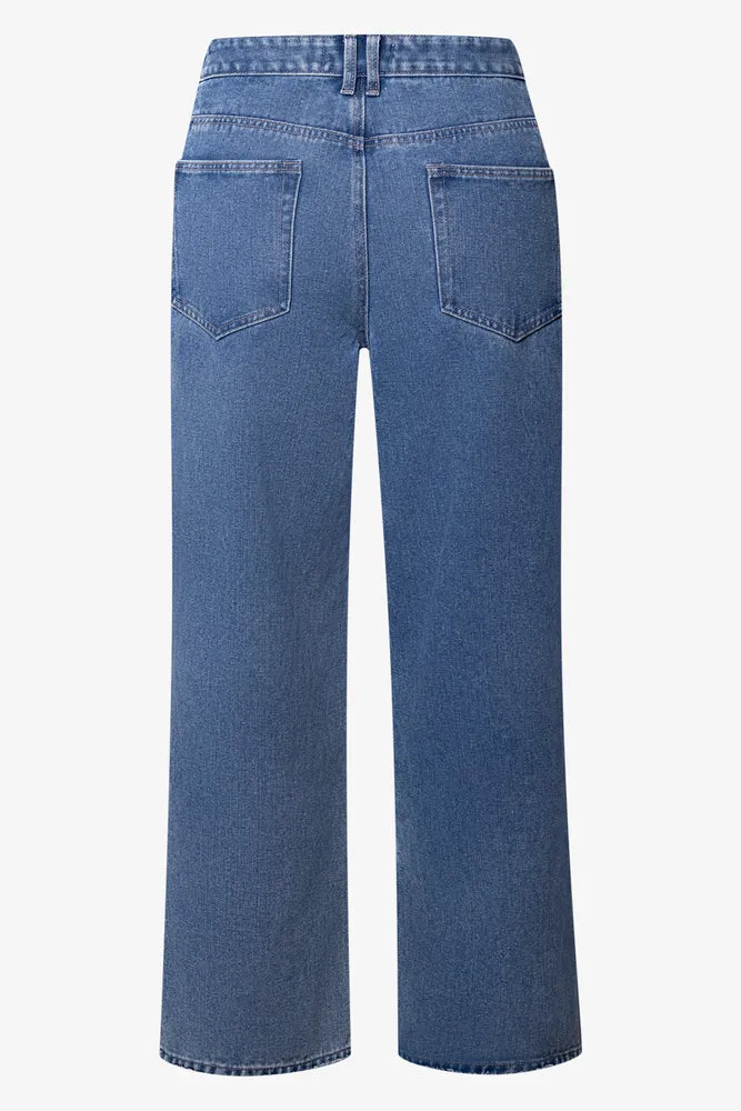 Wide Leg Denim Jeans Blue sold by Ackermas product image thumbnail 2