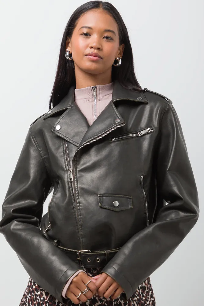 Biker Jacket Dark Grey sold by Ackermas