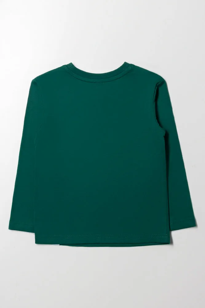 Long Sleeve T-Shirt Dark Green sold by Ackermas product image thumbnail 3