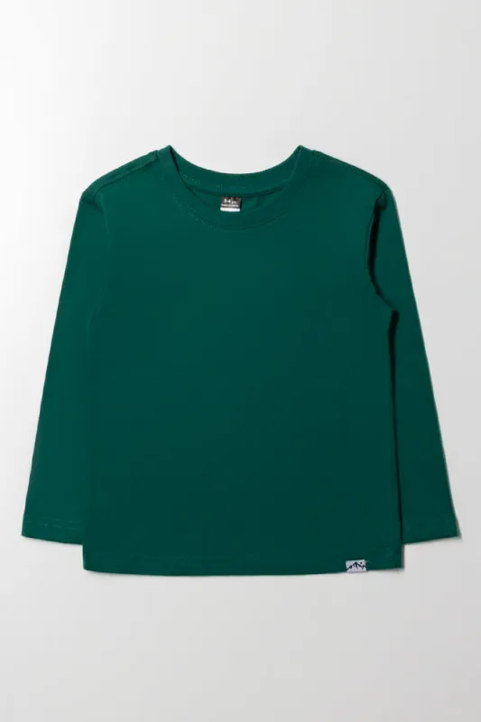 Long Sleeve T-Shirt Dark Green sold by Ackermas