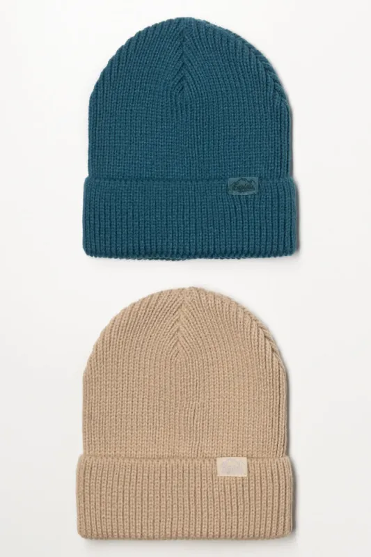 2 Pack Beanies Blue & Natural sold by Ackermas
