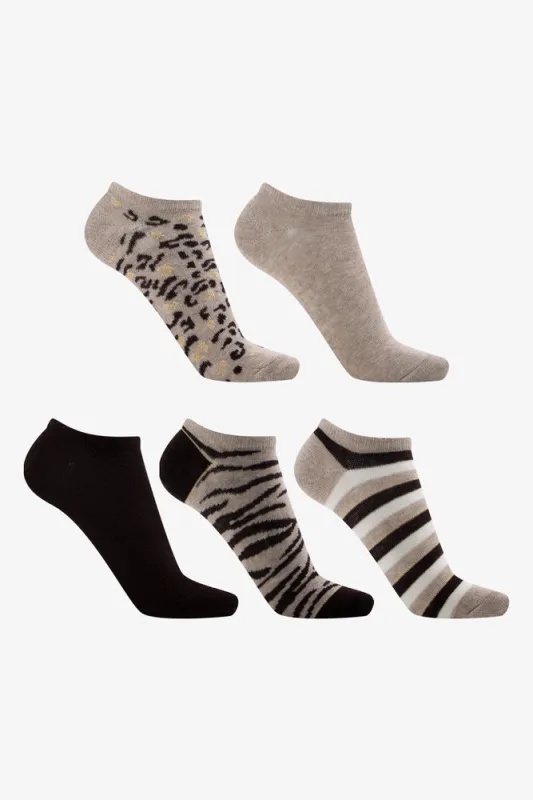 5 Pack Lowcut Socks Natural & Black sold by Ackermas