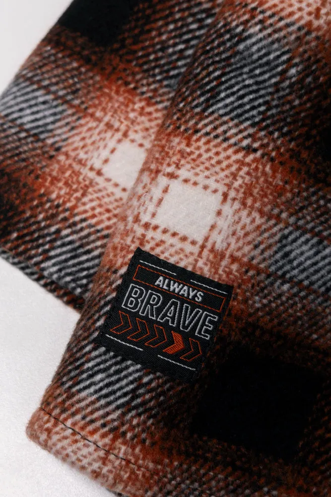 Hooded Shacket Black & Brown sold by Ackermas product image thumbnail 3